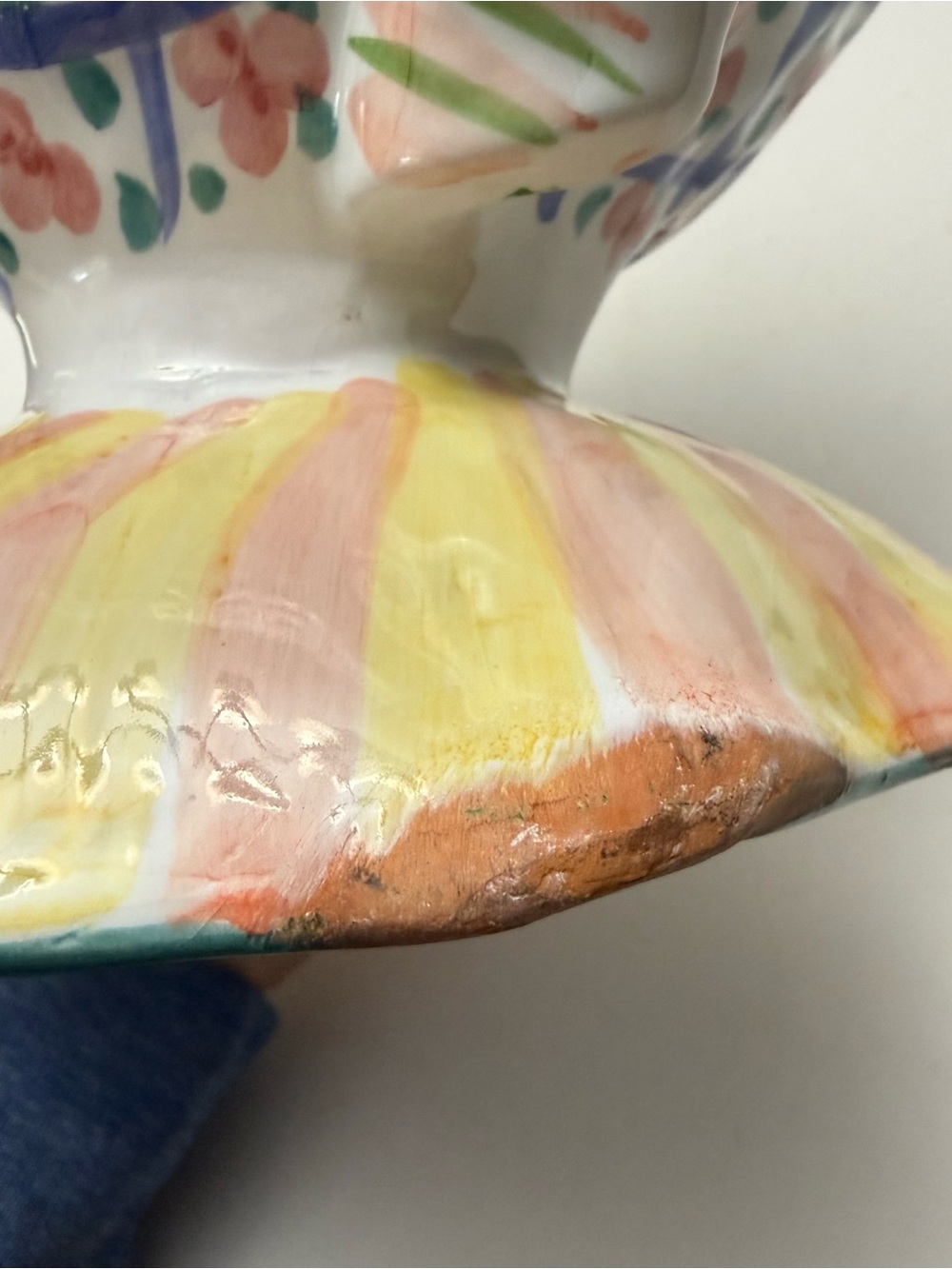 Vintage Whimsical Colorful Hanging Fish Planter Ceramic Mackenzie Childs Style - Picture 7 of 14